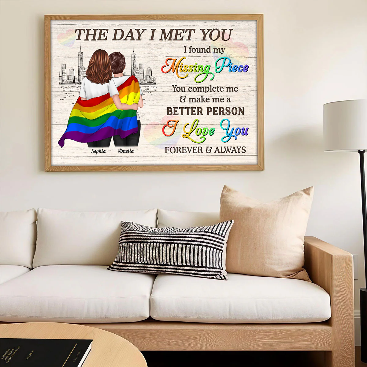 Pride Month LGBTQ+ Couple The Day I Met You Personalized Poster, Gift For Couple - Image 8