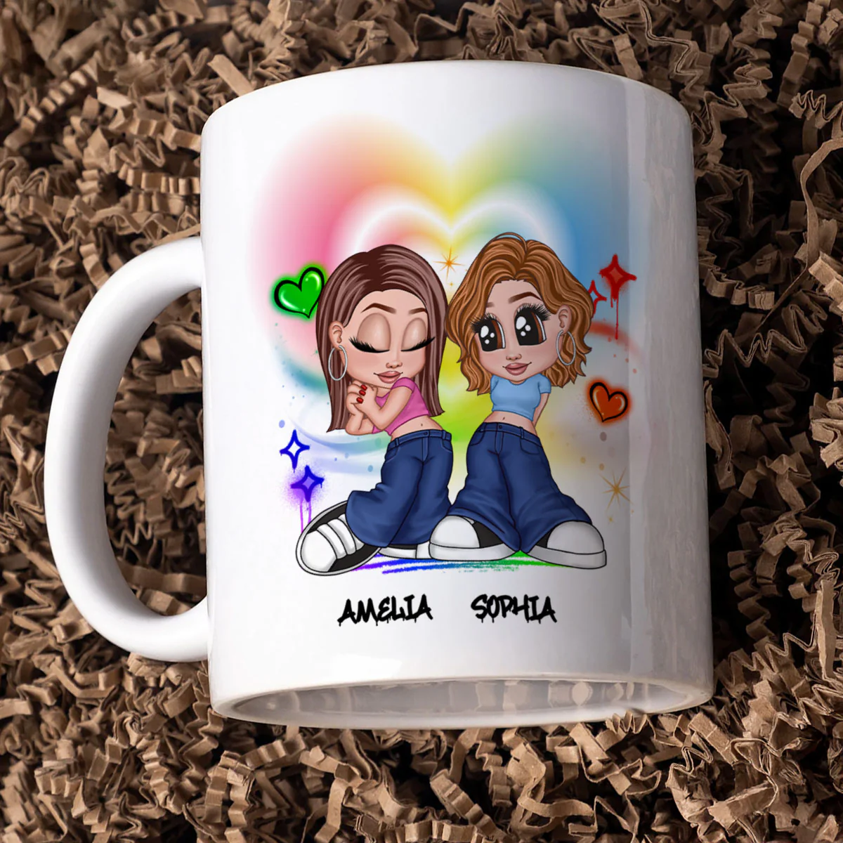 Pride Month LGBT Y2K Couple I Met You Personalized Mug, Gift For Couple - Image 2