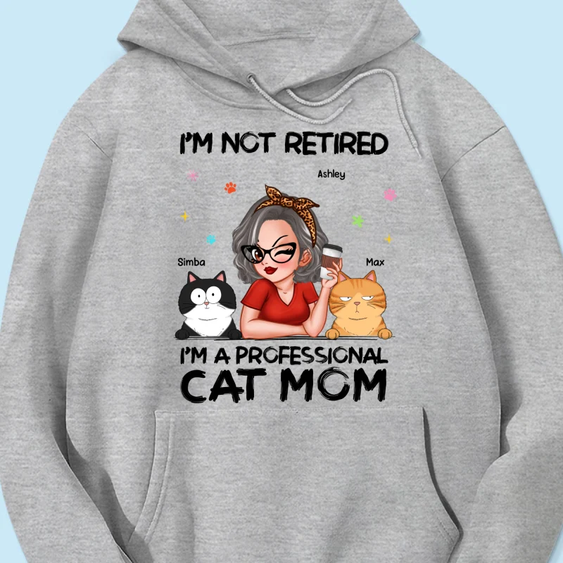 Professional Cat Mom, Retirement Gift For Cat Lovers Personalized Shirt - Image 16
