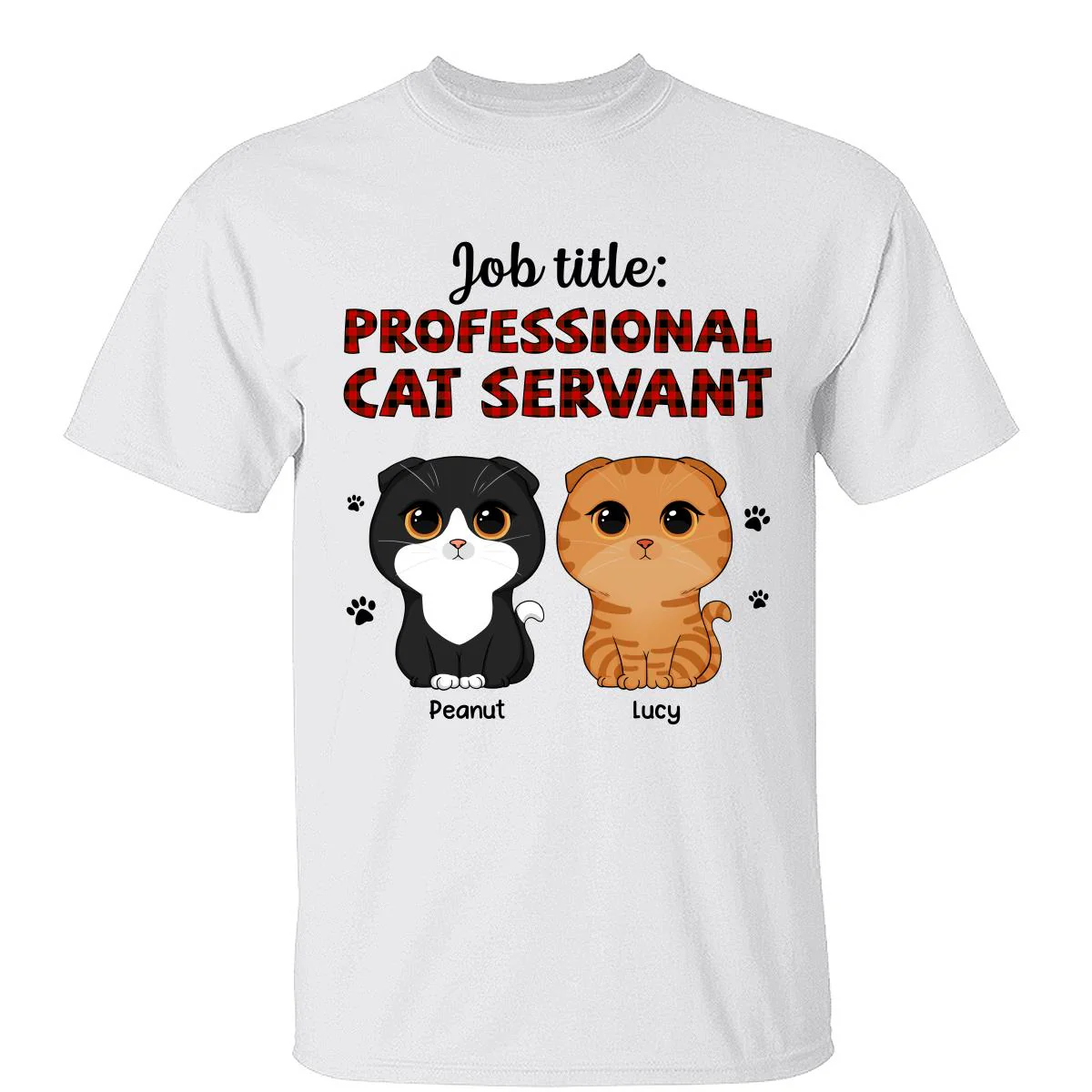 Professional Cat Servant Cute Cat Vector Personalized Shirt
