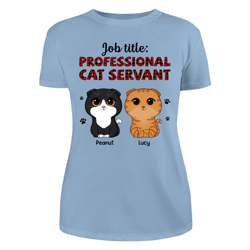 Professional Cat Servant Cute Cat Vector Personalized Shirt - Image 12