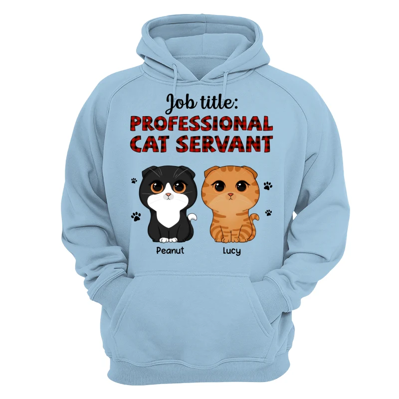 Professional Cat Servant Cute Cat Vector Personalized Shirt - Image 16