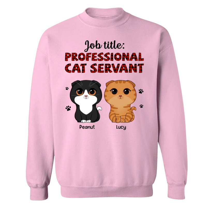 Professional Cat Servant Cute Cat Vector Personalized Shirt - Image 19