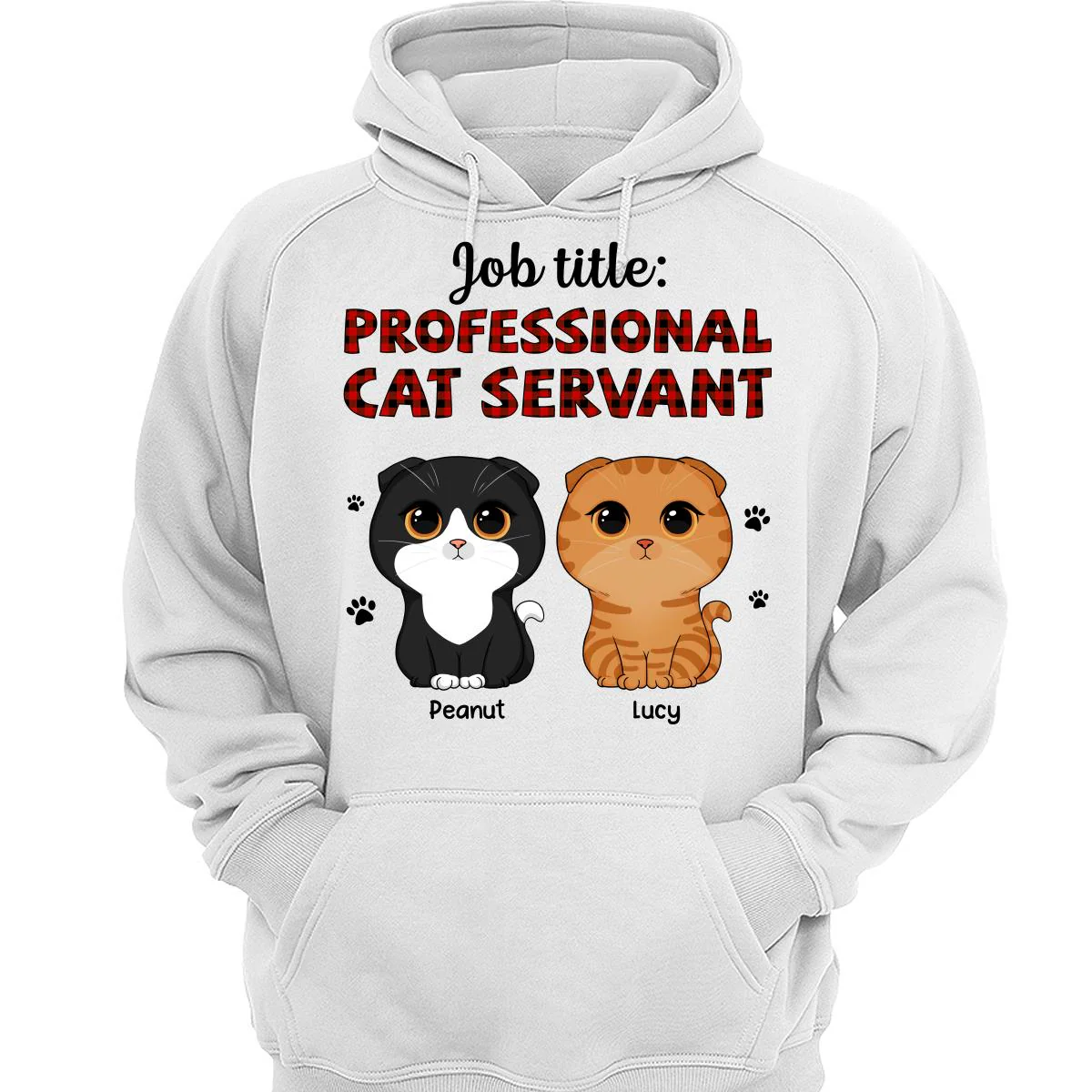 Professional Cat Servant Cute Cat Vector Personalized Shirt - Image 3