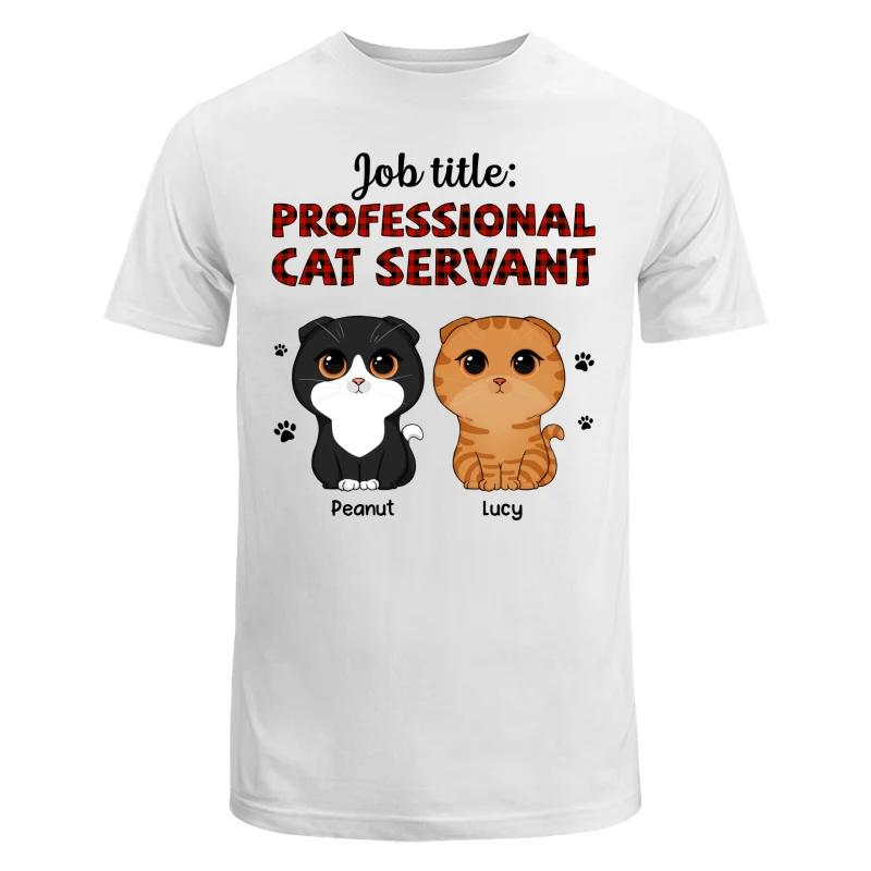 Professional Cat Servant Cute Cat Vector Personalized Shirt - Image 5