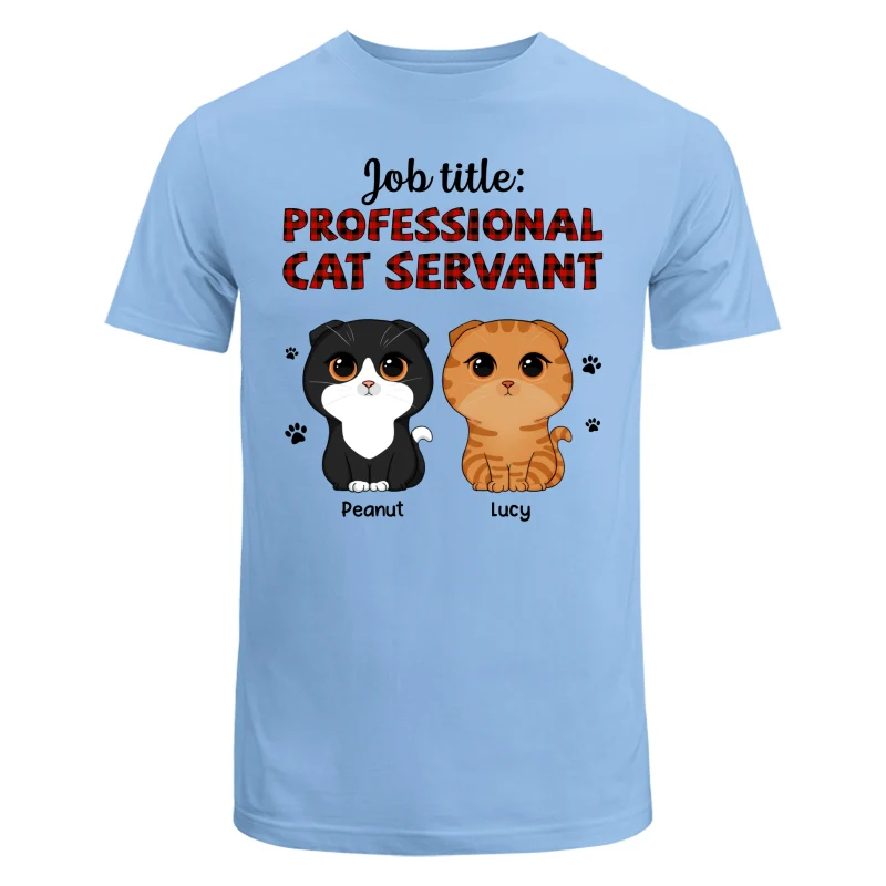Professional Cat Servant Cute Cat Vector Personalized Shirt - Image 8