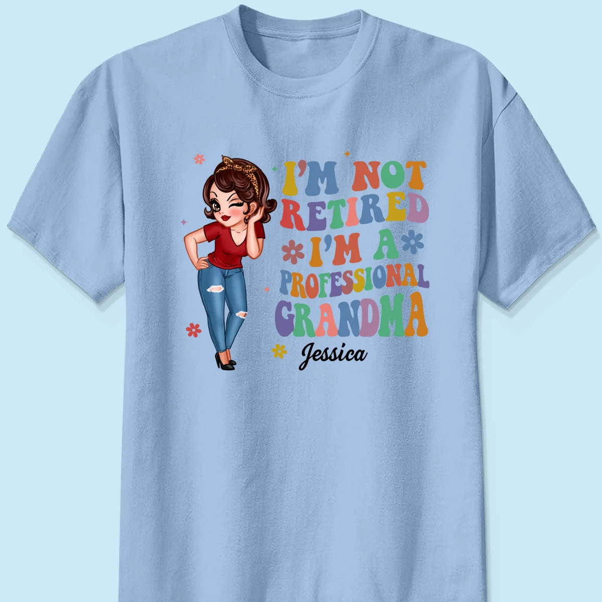 Professional Grandma Vintage Stylish Design Personalized Shirt, Retirement Gift For Grandma - Image 10