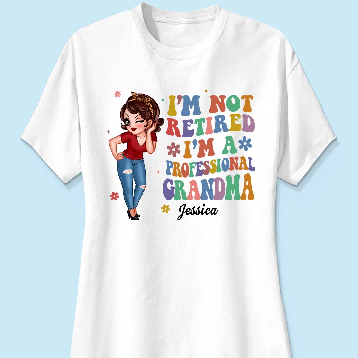 Professional Grandma Vintage Stylish Design Personalized Shirt, Retirement Gift For Grandma - Image 11