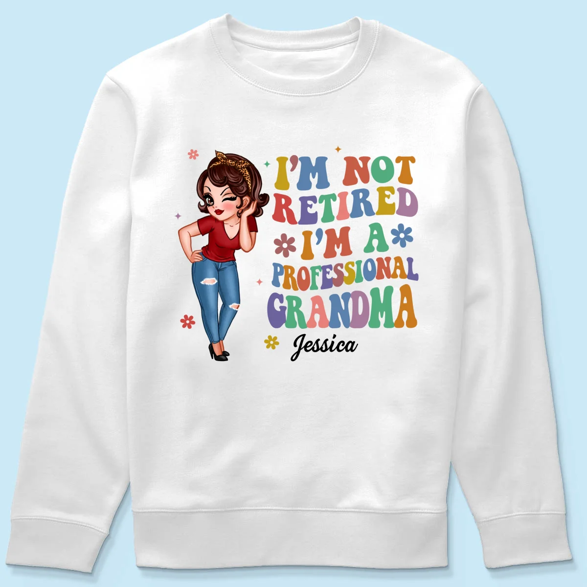 Professional Grandma Vintage Stylish Design Personalized Shirt, Retirement Gift For Grandma - Image 19