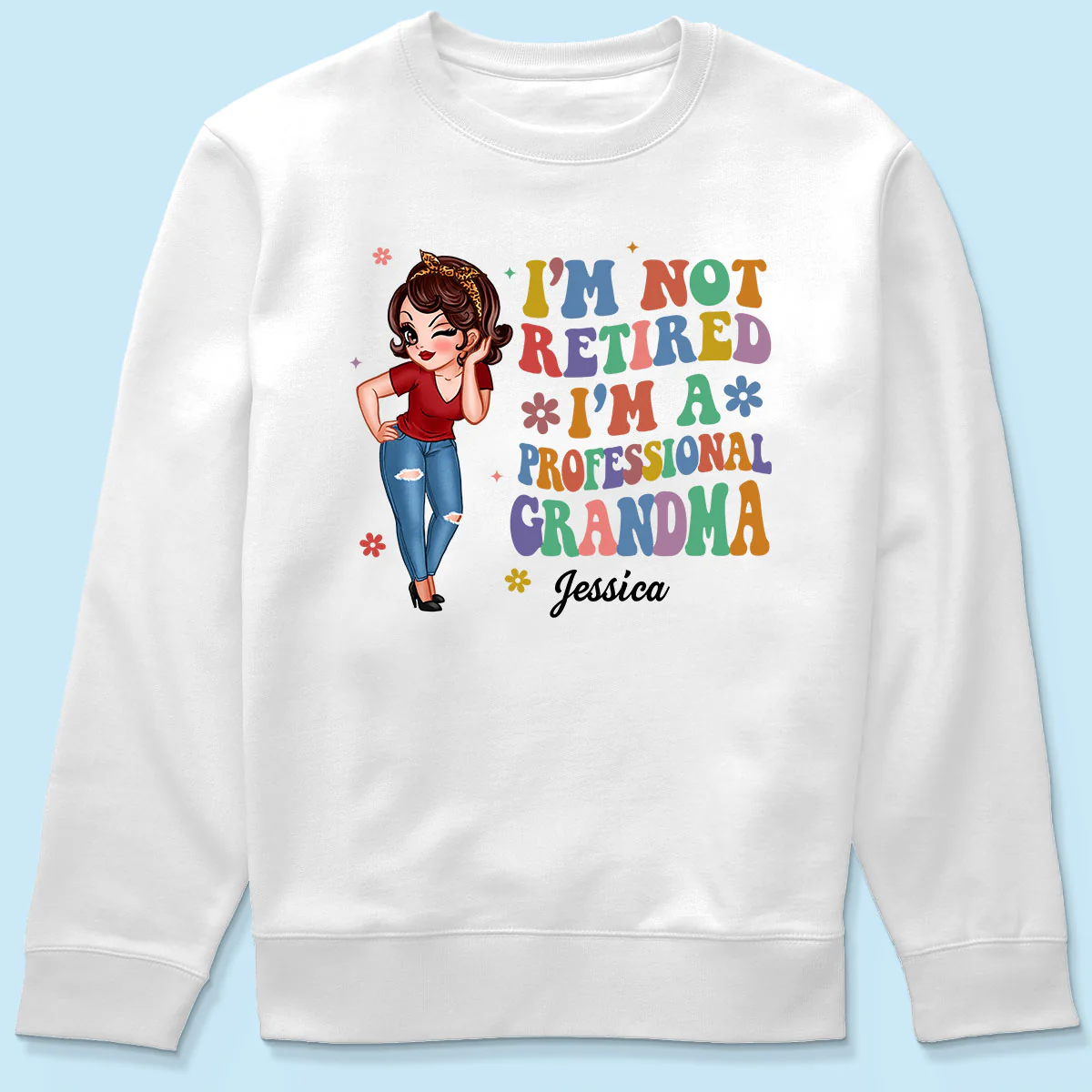 Professional Grandma Vintage Stylish Design Personalized Shirt, Retirement Gift For Grandma - Image 6
