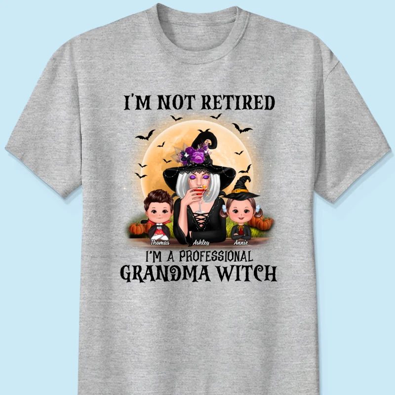 Professional Grandma Witch Halloween Personalized Shirt - Image 8