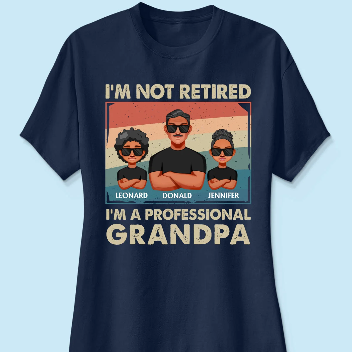 Professional Grandpa Retro Personalized Shirt, Gift For Grandpa - Image 10