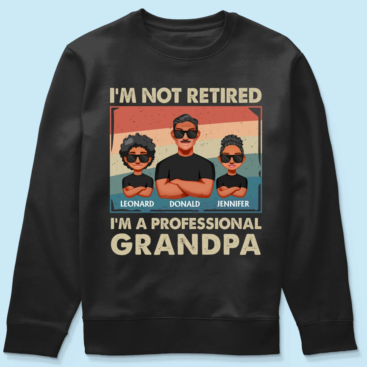 Professional Grandpa Retro Personalized Shirt, Gift For Grandpa - Image 15