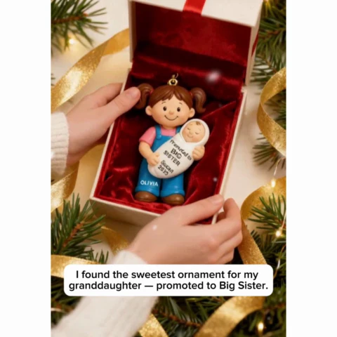 Promoted To Big Sister Big Brother Personalized Acrylic Ornament, New Big Brother, New Big Sister Gift - Image 2