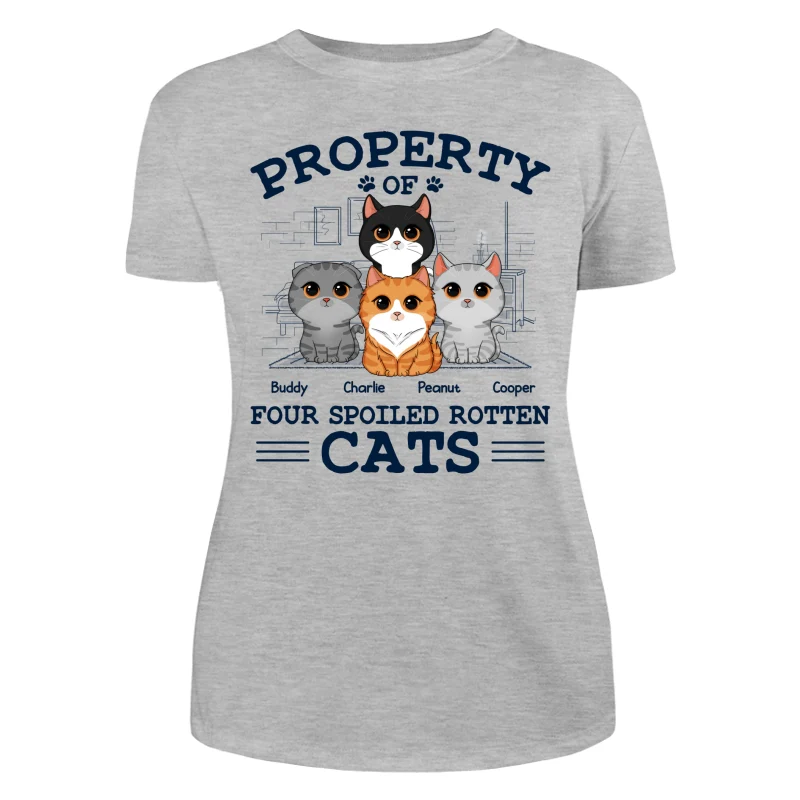Property Of Spoiled Rotten Cats Personalized Shirt - Image 10