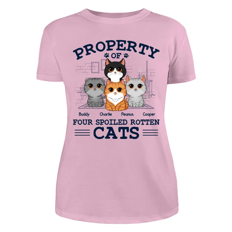 Property Of Spoiled Rotten Cats Personalized Shirt - Image 11