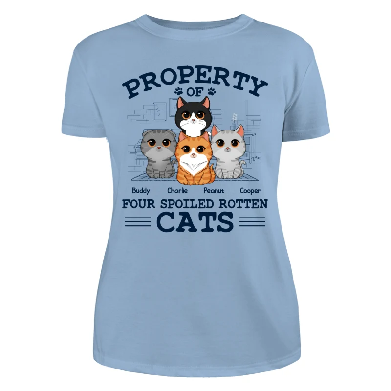 Property Of Spoiled Rotten Cats Personalized Shirt - Image 12