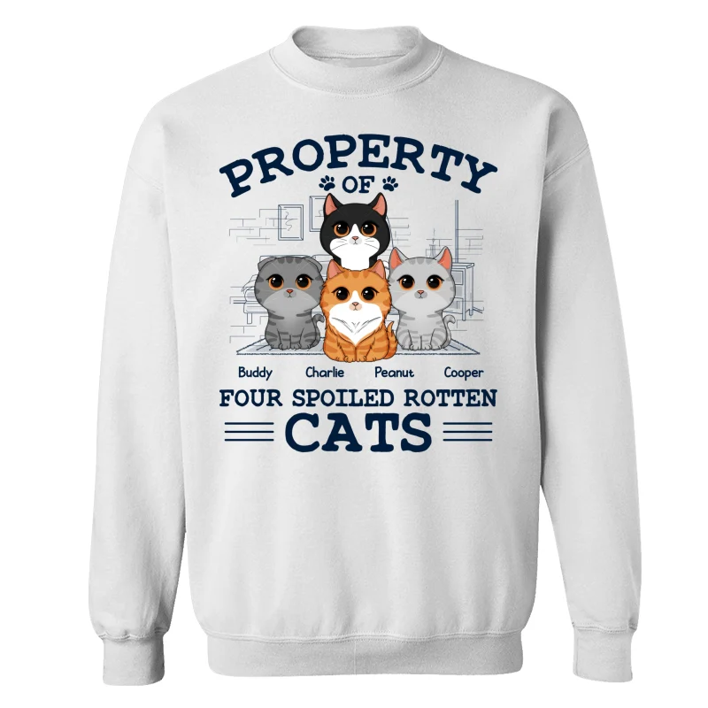 Property Of Spoiled Rotten Cats Personalized Shirt - Image 17