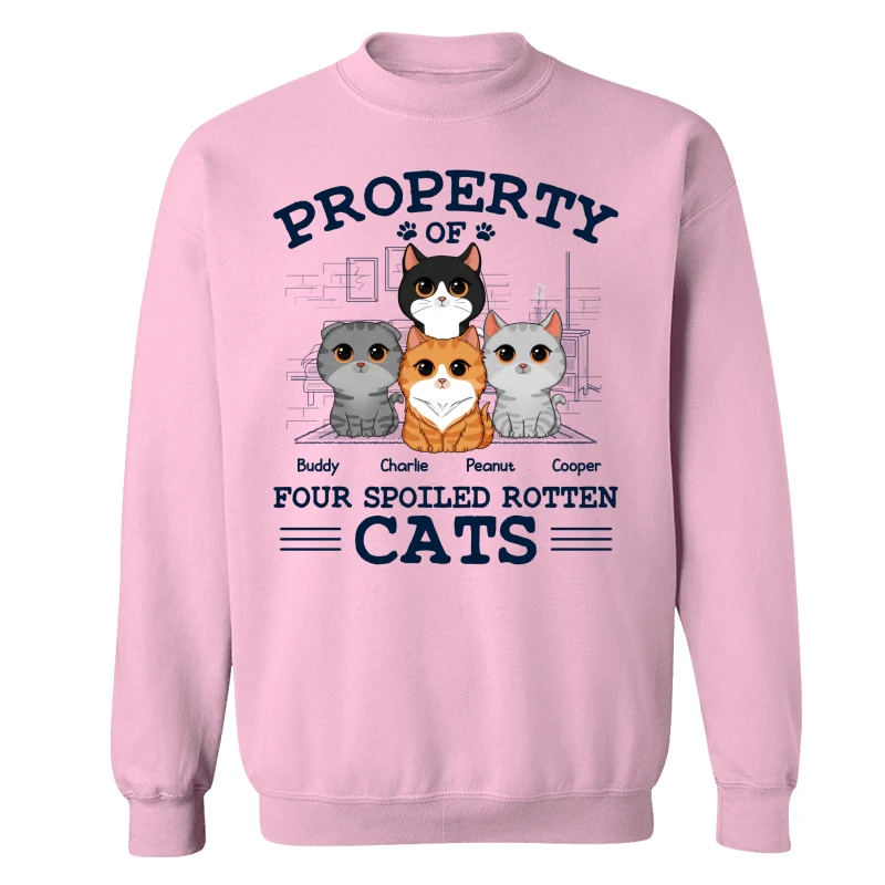 Property Of Spoiled Rotten Cats Personalized Shirt - Image 19