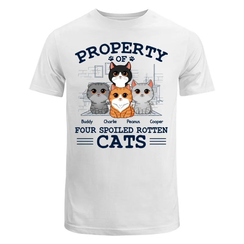 Property Of Spoiled Rotten Cats Personalized Shirt - Image 5