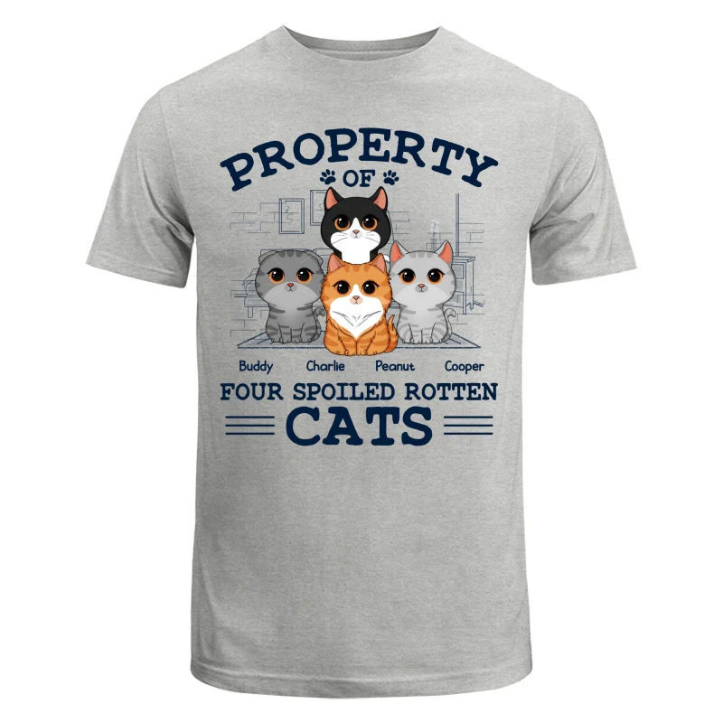 Property Of Spoiled Rotten Cats Personalized Shirt - Image 6