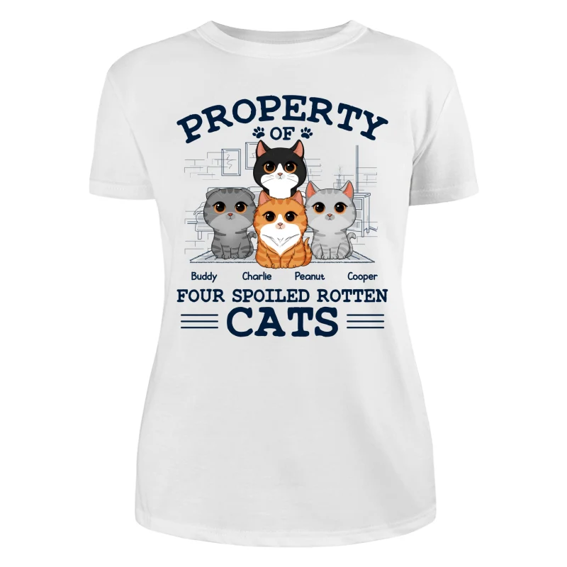 Property Of Spoiled Rotten Cats Personalized Shirt - Image 9