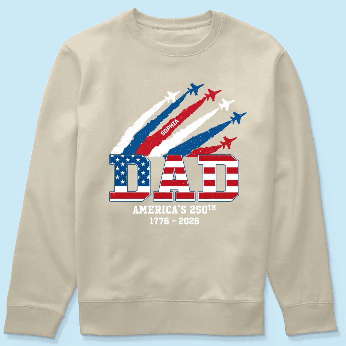 Proud Dad Nation Flag American 250th Anniversary - Personalized Shirt - Cool Father's Day Gift For Dad - Image 28