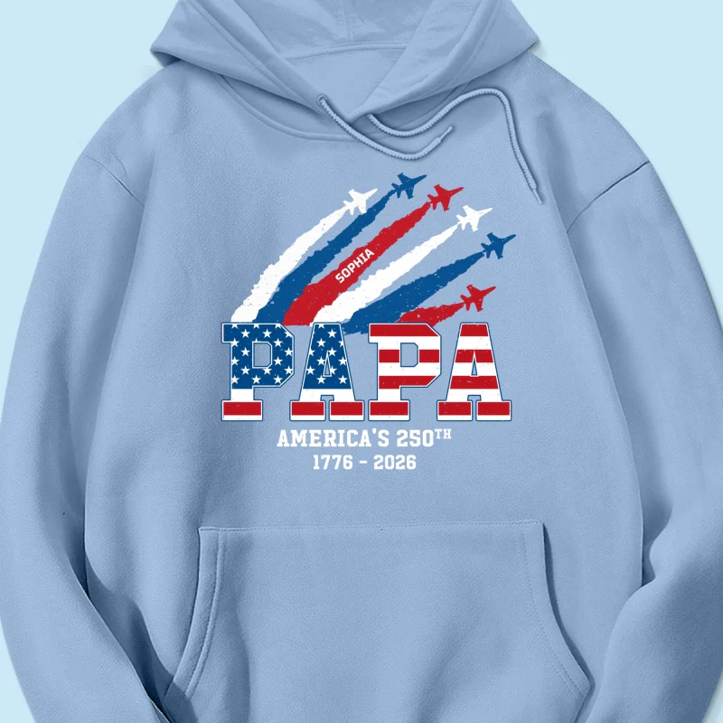 Proud Dad Grandpa Grandma Nation Flag American 250th Anniversary - Personalized Shirt - Matching Patriotic Shirt For Grandpa, Grandma, 250 Years Of Freedom Celebration - Image 21