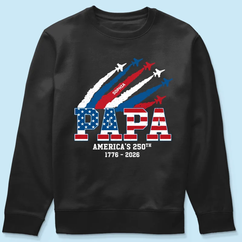 Proud Dad Grandpa Grandma Nation Flag American 250th Anniversary - Personalized Shirt - Matching Patriotic Shirt For Grandpa, Grandma, 250 Years Of Freedom Celebration - Image 23