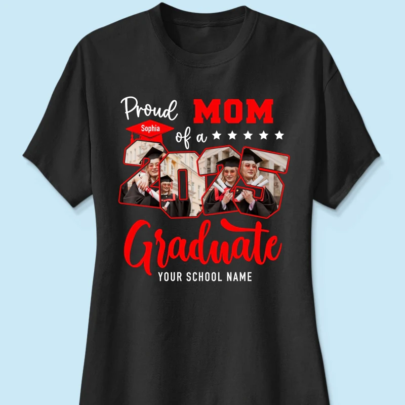 Proud Family Of 2025 Senior Graduation Upload Photo Personalized Shirt, Graduate Gift - Image 11
