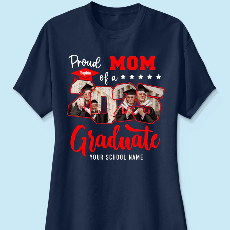 Proud Family Of 2025 Senior Graduation Upload Photo Personalized Shirt, Graduate Gift - Image 12