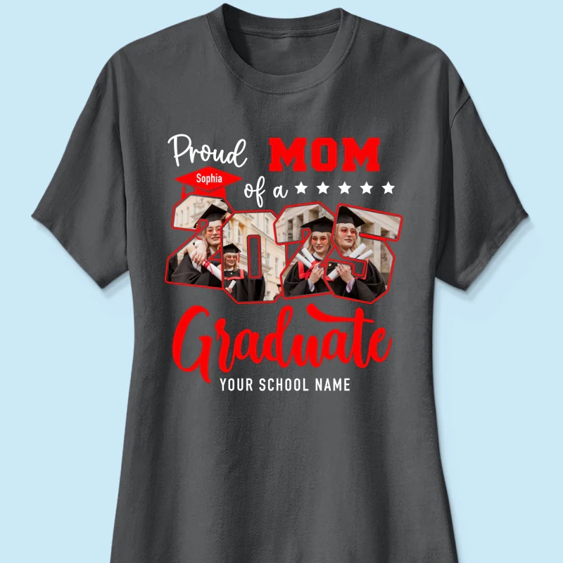 Proud Family Of 2025 Senior Graduation Upload Photo Personalized Shirt, Graduate Gift - Image 13