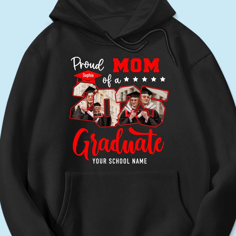 Proud Family Of 2025 Senior Graduation Upload Photo Personalized Shirt, Graduate Gift - Image 14