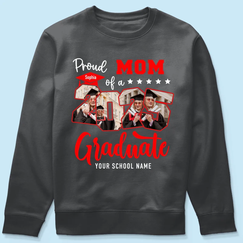 Proud Family Of 2025 Senior Graduation Upload Photo Personalized Shirt, Graduate Gift - Image 19