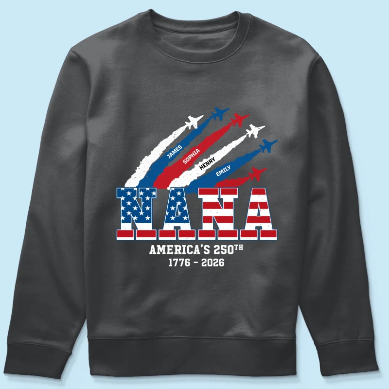 Proud Mom Grandma Nation Flag American 250th Anniversary - Personalized Shirt - Gift For Mom, Grandma - Image 21