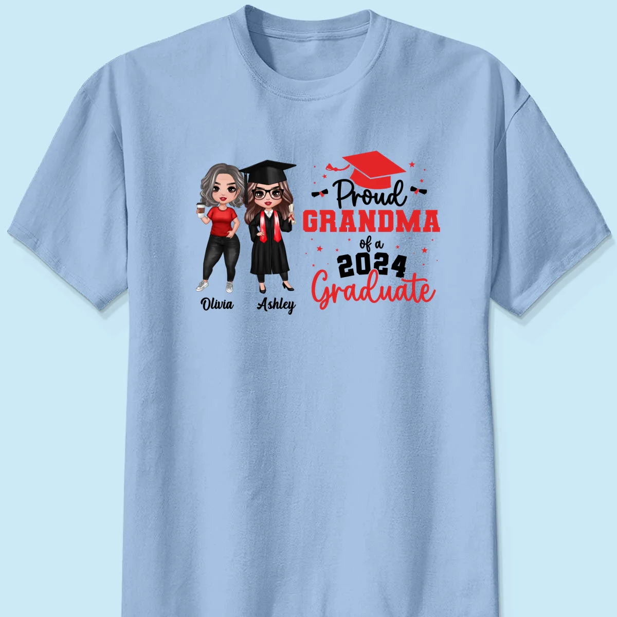 Proud Mom Grandma Of A 2024 Graduate Personalized Shirt - Image 10