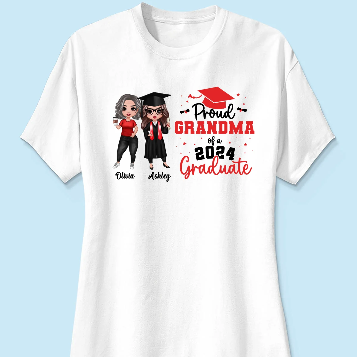 Proud Mom Grandma Of A 2024 Graduate Personalized Shirt - Image 11
