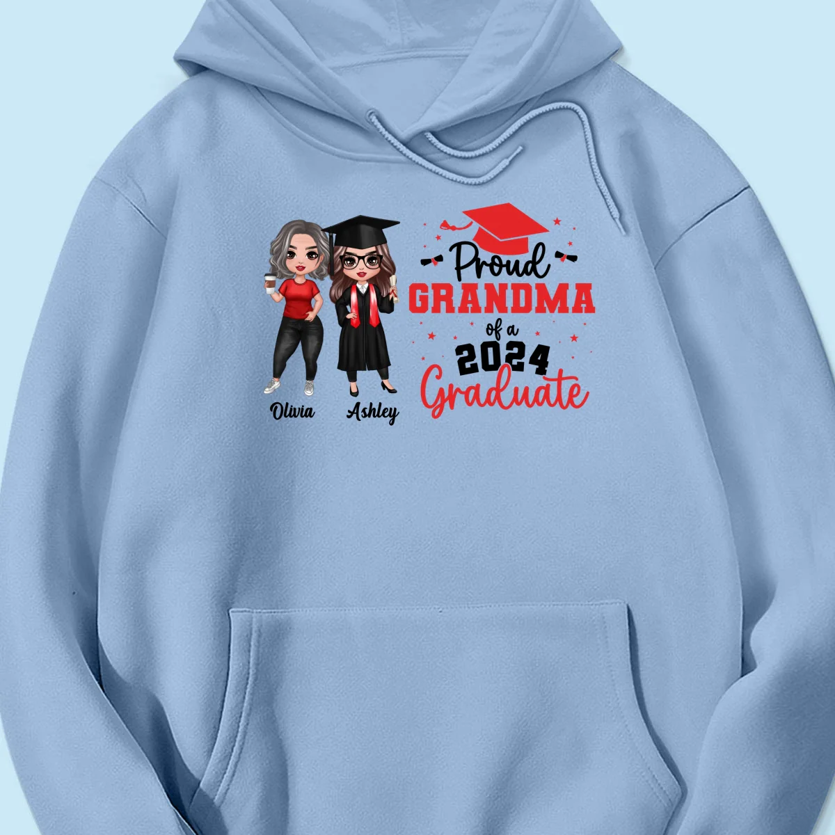 Proud Mom Grandma Of A 2024 Graduate Personalized Shirt - Image 18