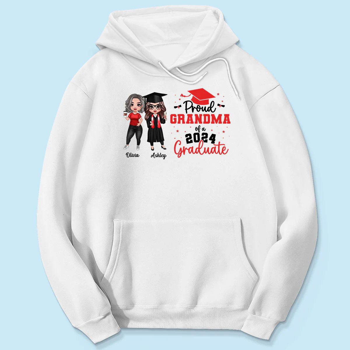 Proud Mom Grandma Of A 2024 Graduate Personalized Shirt - Image 5