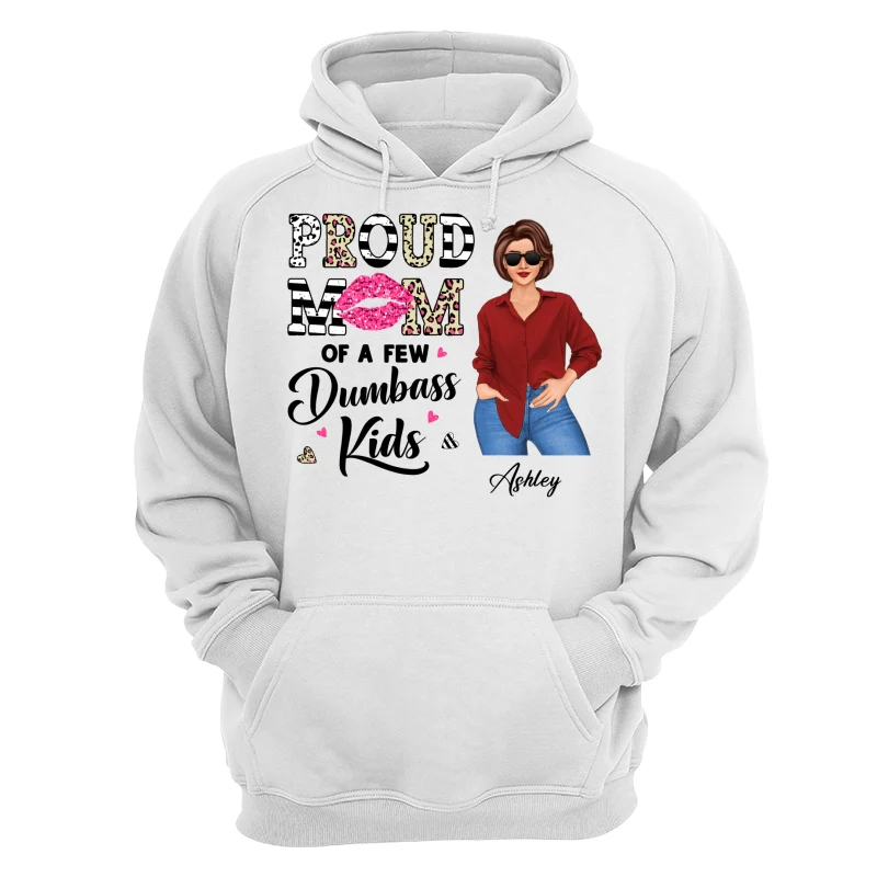 Proud Mother Of A Few Kids Leopard Lips Stripe Funny Gift For Mom Personalized Shirt - Image 13