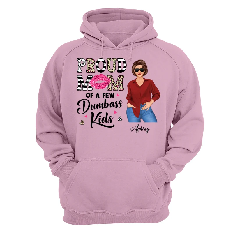 Proud Mother Of A Few Kids Leopard Lips Stripe Funny Gift For Mom Personalized Shirt - Image 15
