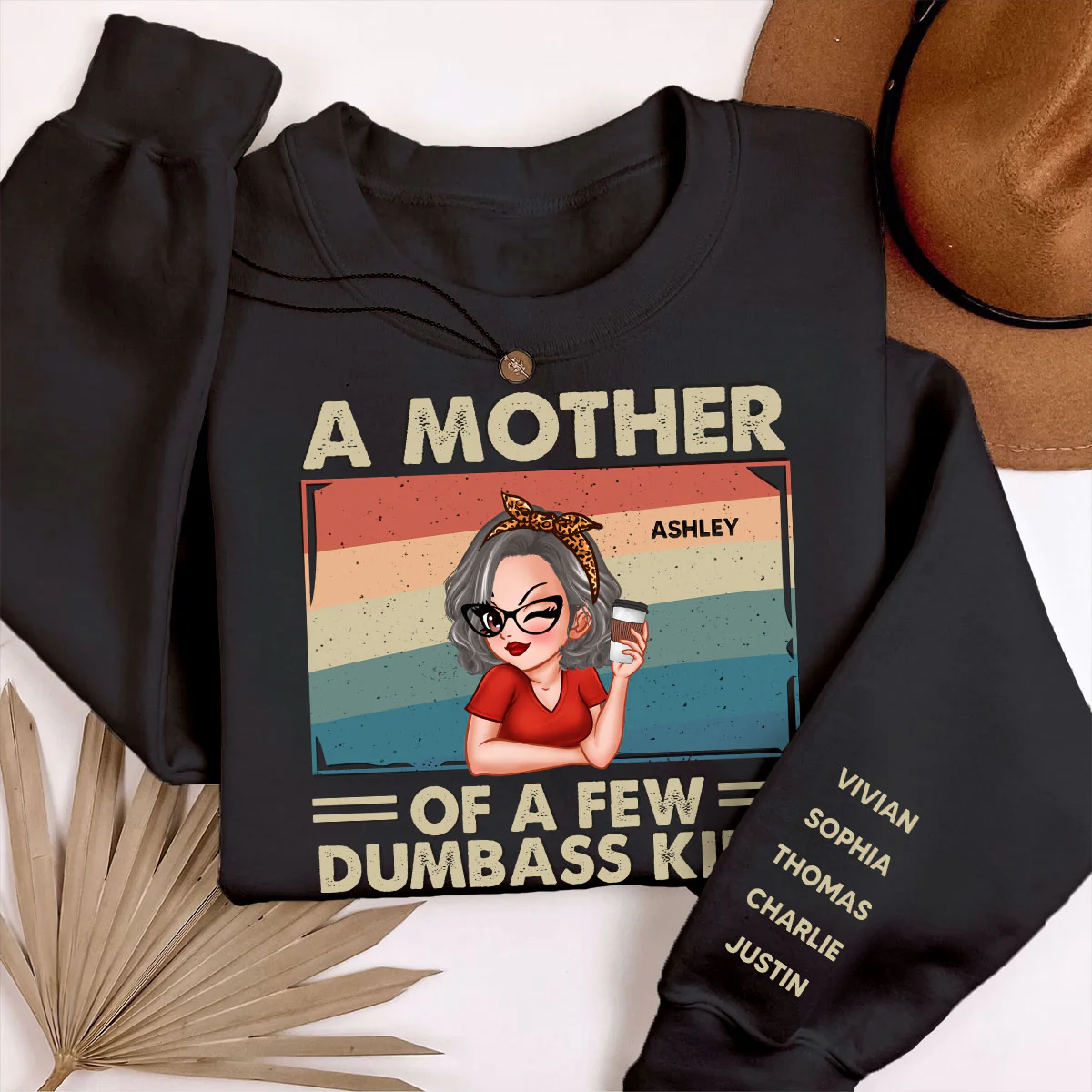 Proud Mother Of A Few Kids Personalized Sleeve Printed Sweatshirt - Image 3