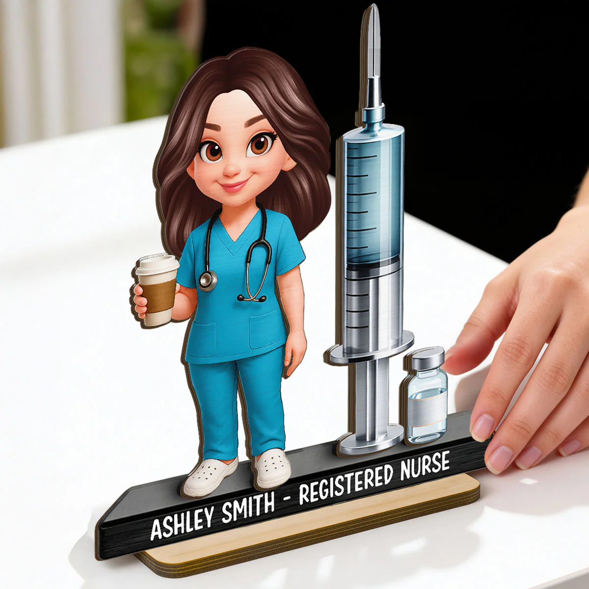 Proud Nurse - Personalized 2-Layered Wooden Plaque - Gift For Nurses - Image 6