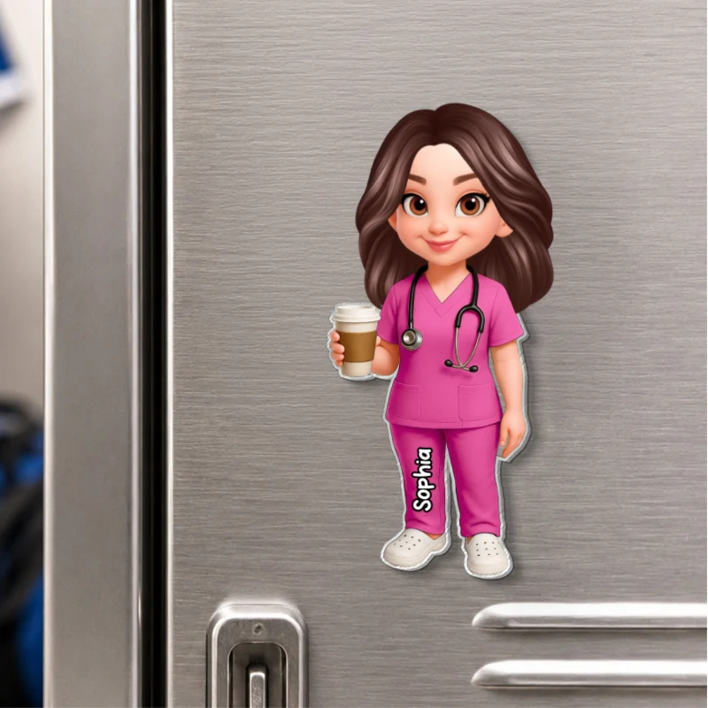 Proud Nurse - Personalized Acrylic Magnet - Locker Magnet For Nurse, Gift For Colleagues, Nurse Besties - Image 8
