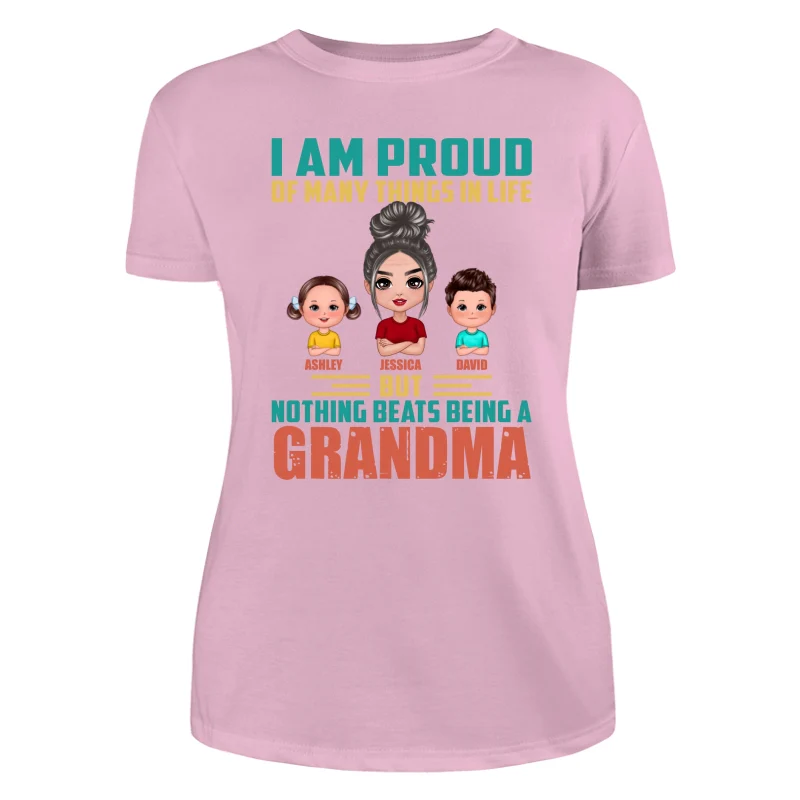 Proud Of Being A Grandma Doll Grandma Grandkids Personalized Shirt - Image 11