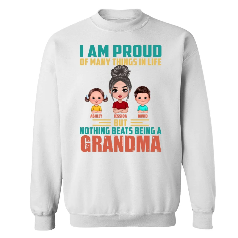 Proud Of Being A Grandma Doll Grandma Grandkids Personalized Shirt - Image 17
