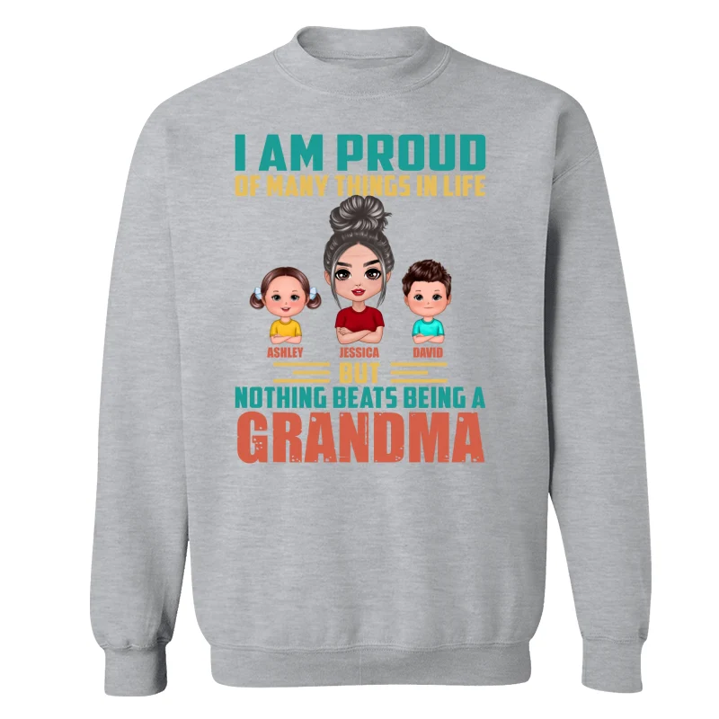 Proud Of Being A Grandma Doll Grandma Grandkids Personalized Shirt - Image 18