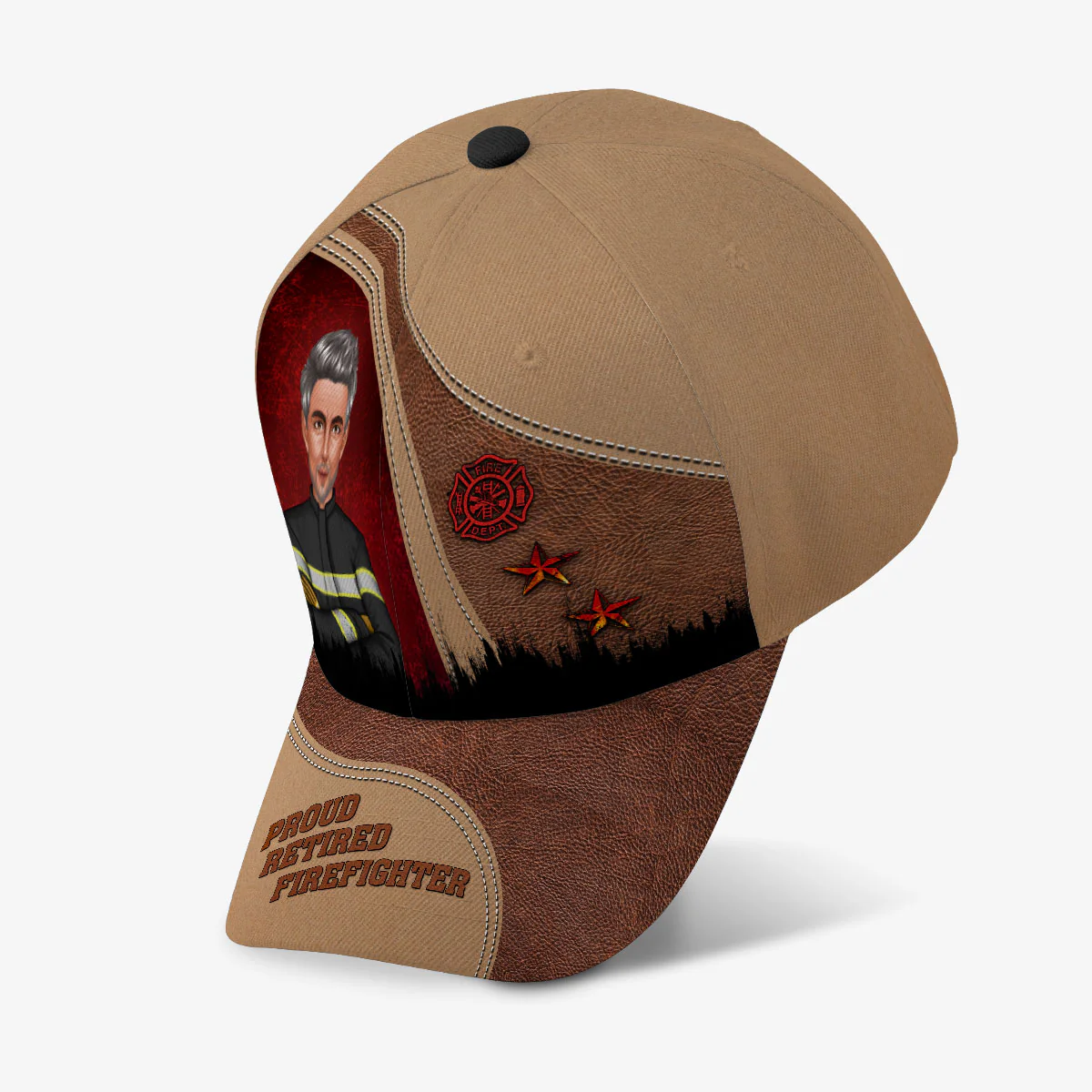 Proud Retired Firefighter Personalized Classic Cap - Image 3