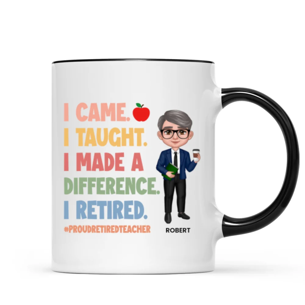 Proud Retired Teacher Personalized Mug, Retirement gift - Image 10