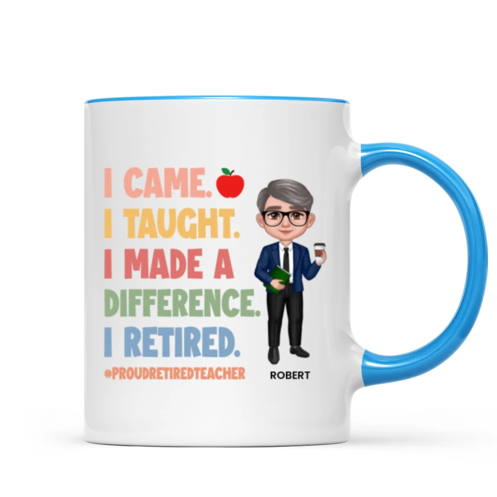 Proud Retired Teacher Personalized Mug, Retirement gift - Image 13